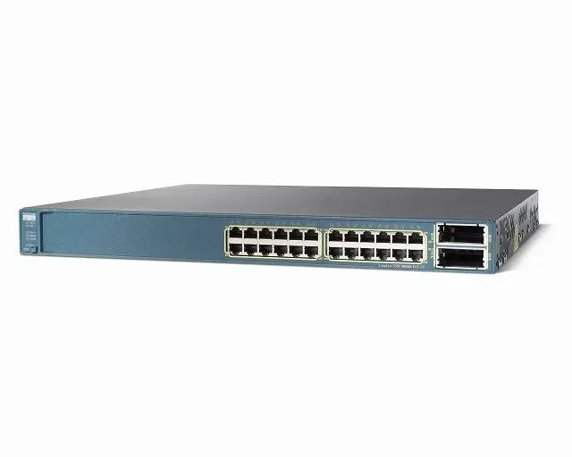 Коммутатор Cisco Catalyst, 24 x GE, 2 x 10GE(X2), 265W DC, IP Base WS-C3560E-24TD-SD