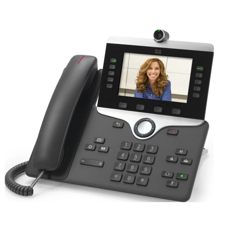 CP-8865-K9 Cisco IP видеотелефон, 5 линий, WIFI, 2 x GE RJ-45, Color LCD 800х480, гарнитура RJ-9