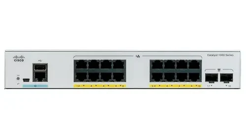 Коммутатор Cisco Catalyst 1000, 16xGE Full PoE+, 2xSFP C1000-16FP-2G-L