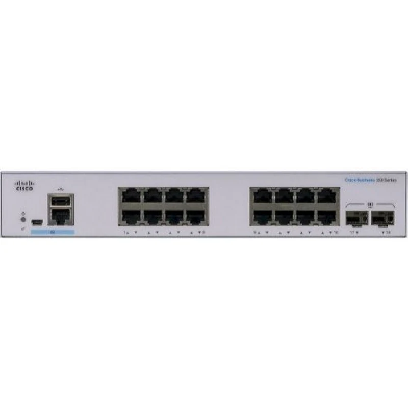 Коммутатор Cisco SB CBS350-16P-E-2G-EU