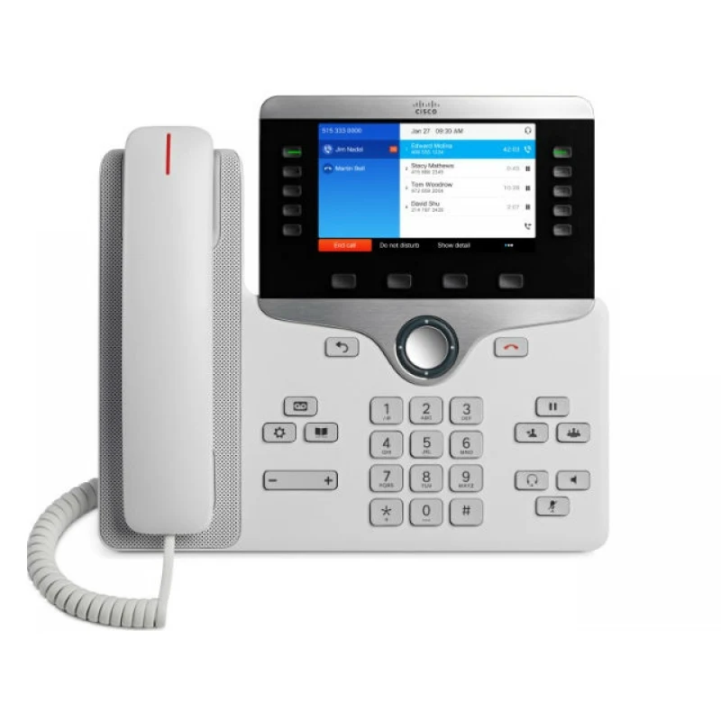 CP-8841-W-K9 Cisco IP телефон белый 5 линий SIP, 2 x GE PoE, LCD 800х480 Color, RJ-9