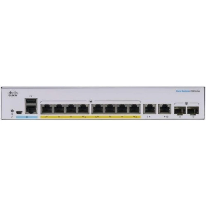 Коммутатор Cisco SB CBS250-8FP-E-2G-EU