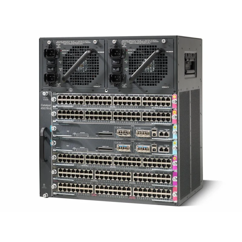 WS-C4507R-E Cisco Catalyst 7-и слотовое шасси модульного коммутатора. 11U, без БП