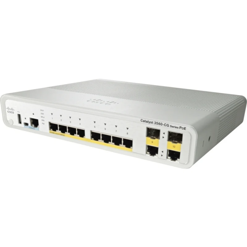 WS-C3560CG-8TC-S Cisco Catalyst сетевой коммутатор 8 x GE RJ-45, 2 x GE COMBO SFP, IP Base