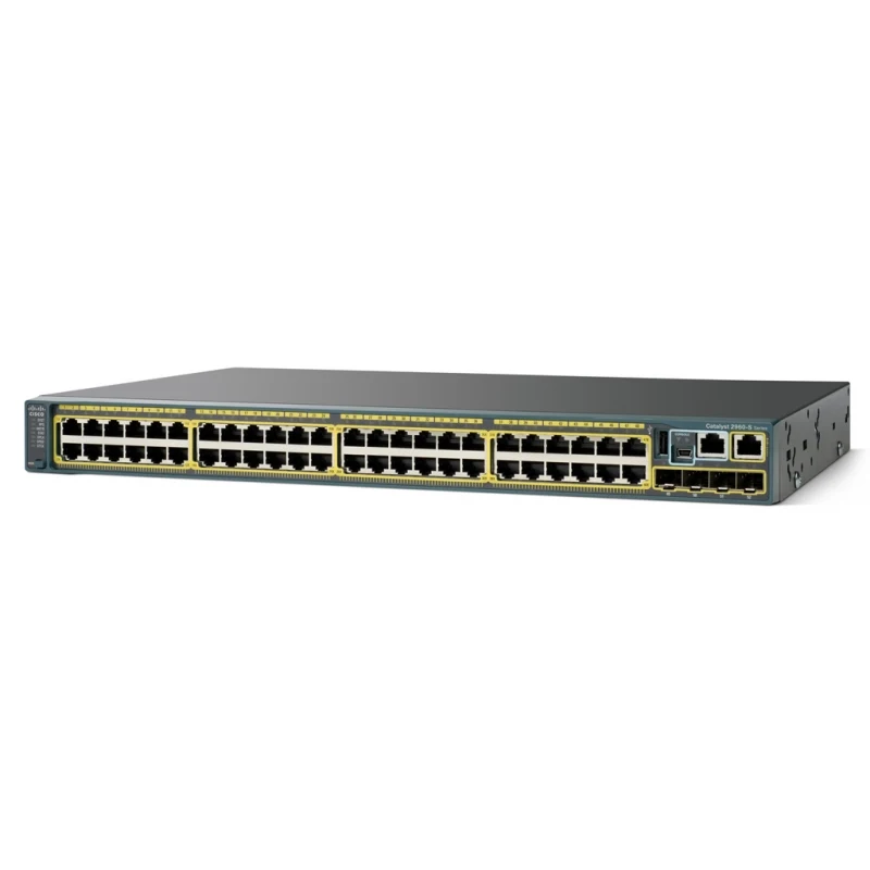 WS-C2960S-48LPS-L Cisco Catalyst PoE+ (370W) коммутатор 48 x GE RJ-45, 4 x SFP, LAN Base