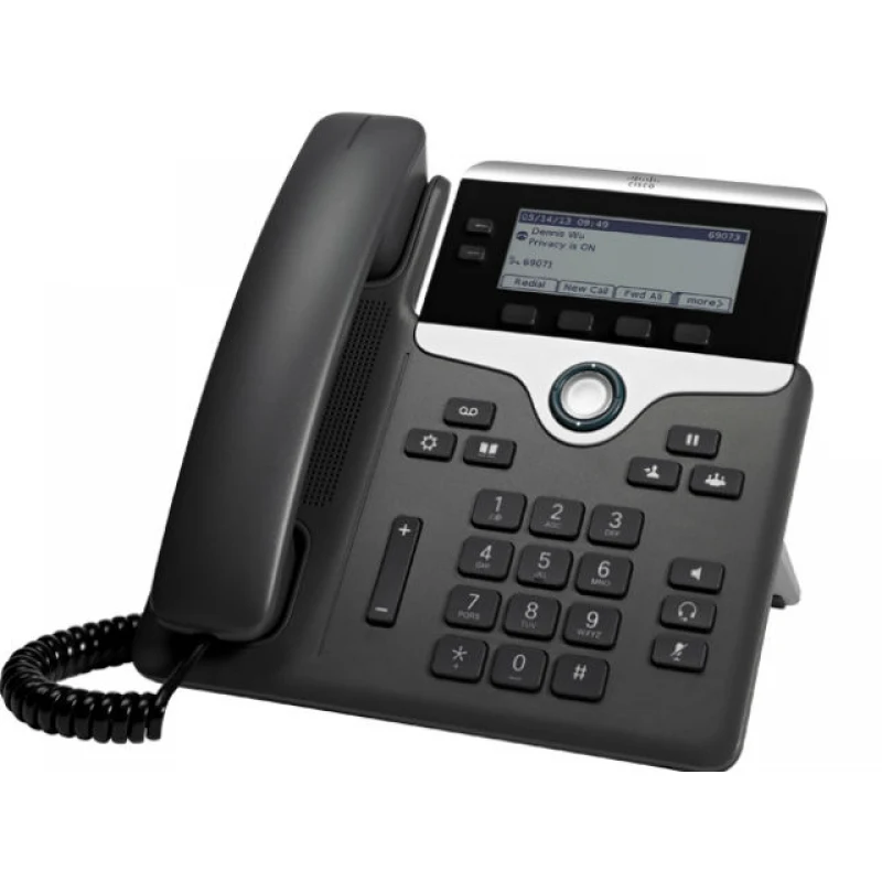 CP-7811-3PCC-K9 Cisco IP телефон 1 линии SIP, 1 x FE PoE, LCD 384x106, гарнитура RJ-9