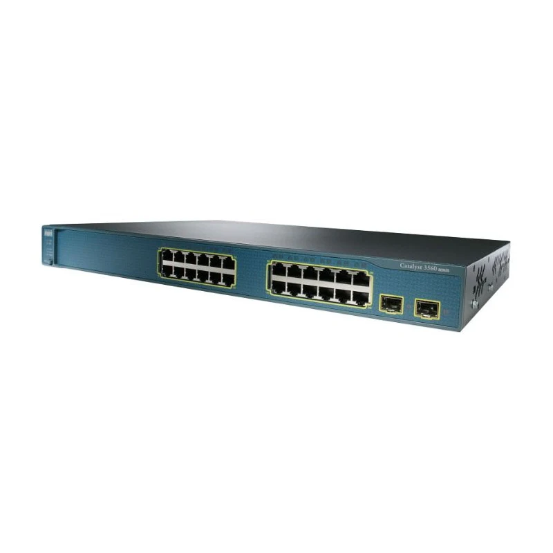 WS-C3560V2-24PS-S Cisco Catalyst PoE коммутатор 24 x FE RJ-45, 2 x SFP. IP Base