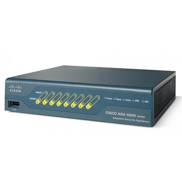 Межсетевой экран Cisco, 8 x FE, 10 IPSec, 10 users, DES/AES ASA5505-K8