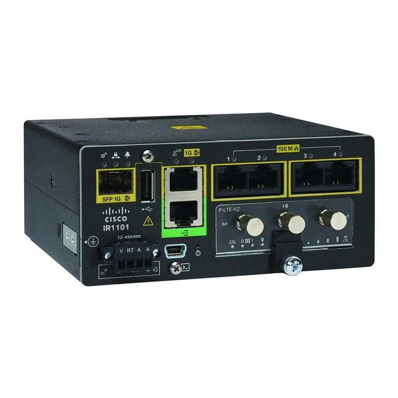 IR1101-K9 Cisco промышленный LTE маршрутизатор WAN 1xSFP combo, 2x SIM, LAN 4xFE