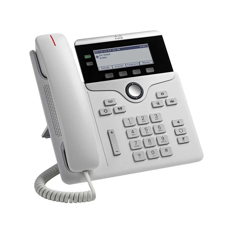 CP-7821-W-K9 Cisco IP телефон 2 линии SIP, 2 x FE PoE, LCD 396x162 BW, гарнитура RJ-9