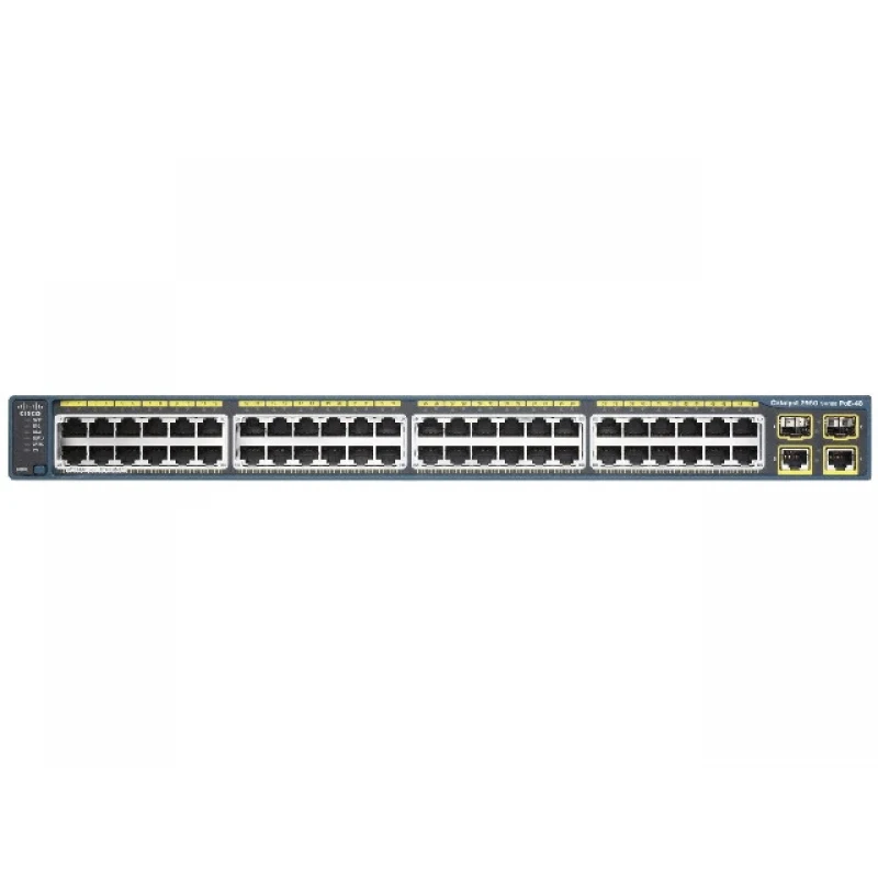 WS-C2960X-48FPS-L Cisco Catalyst PoE+ (740W) коммутатор 48 x GE RJ-45, 4 x SFP, LAN Base
