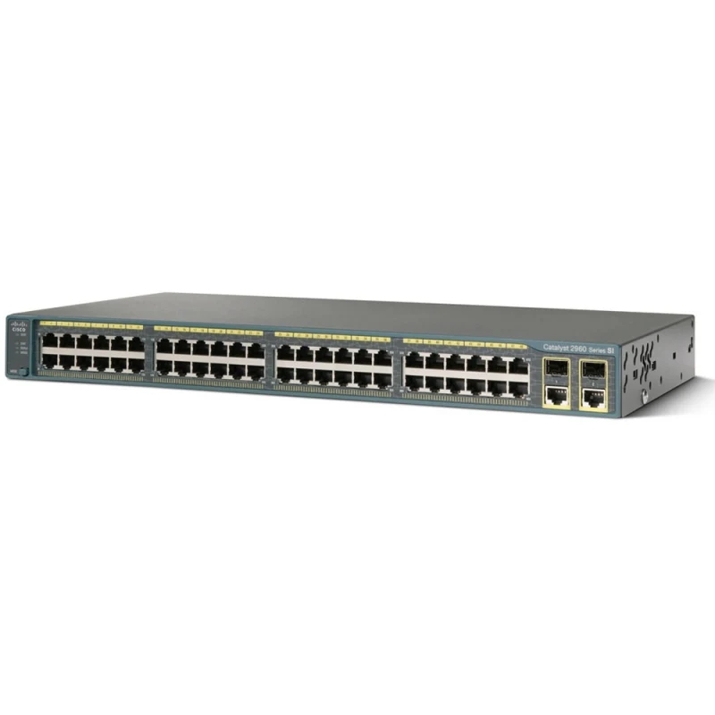 WS-C2960-48TC-S Cisco Catalyst сетевой коммутатор 48 x FE RJ-45, 2 x combo SFP/GE, LAN Lite