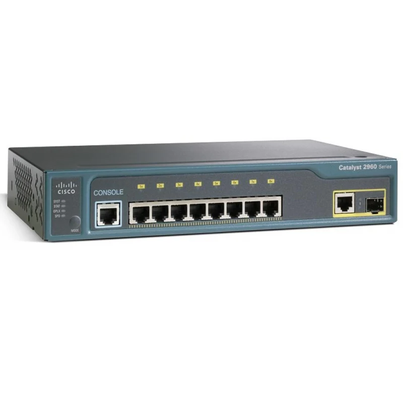 WS-C2960-8TC-S Cisco Catalyst сетевой коммутатор 8 x FE RJ-45, 2 x COMBO SFP, LAN Lite