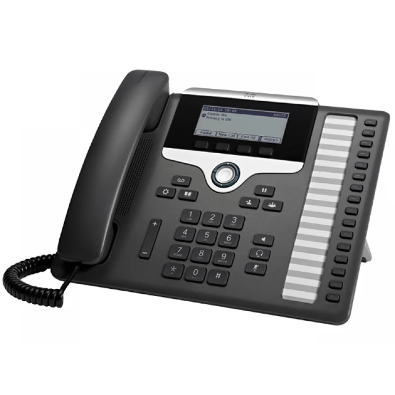 CP-7861-3PCC-K9 Cisco IP телефон, 16 линий SIP, 2 x FE PoE, LCD 396x162 BW, гарнитура RJ-9