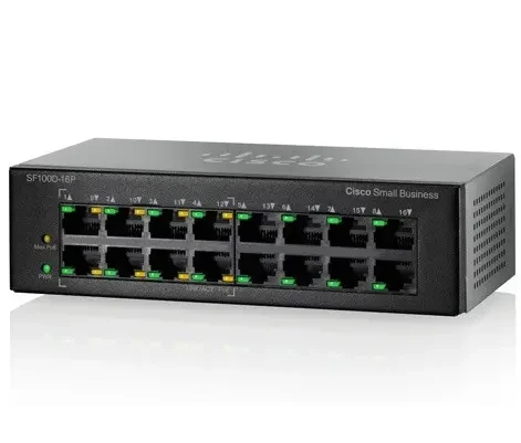 Коммутатор Cisco SB SF100D-16P-EU