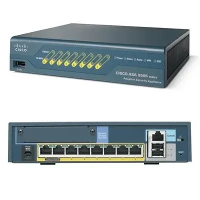 Межсетевой экран Cisco, 6 x FE, 25 IPSec, 2 SSL, UL users, DES ASA5505-U-AIP5P-K8